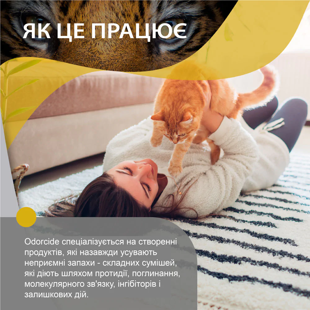 Нейтралізатор запаху котячої сечі ODORCIDE® Cat Attack